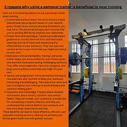 Here are 5 compelling reasons to use a personal trainer when training: